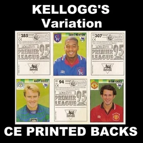 Merlin's FA Premier League 1995 Football Stickers Kellogg's Cereal (CE Back)