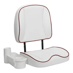 ERGOSEAT Folding Boat Seat Low Back Fishing Boat Seats with Cup Holder