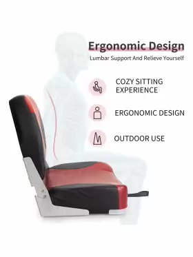 86202-5 AOTTLATD Deluxe High Boat Seat Fold Down Fishing #2