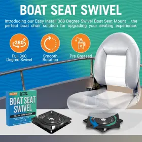 BB-SWV-SEAT0 BETTER BOAT Seat Swivel Base Chair Bass Jon #2