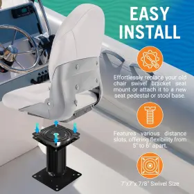 BB-SWV-SEAT0 BETTER BOAT Seat Swivel Base Chair Bass Jon #3