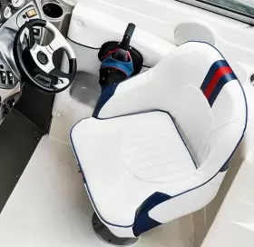PILOT-01 Captain Boat Seat Pontoon Helm Cover Marine Pilot #2