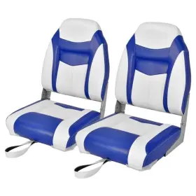 NP10522BL-2 COSTWAY Set High Upholstered Boat Chairs Seats