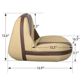 2070283 ERGOSEAT Lean Pro Fishing Boat Seat High Bass Khaki #2