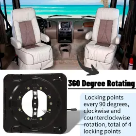 HS-W21 FOLOSAFENAR Swivel Car Seat Base Locking Rotat 360 #3