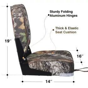 2070235 LEADER ACCESSORIES Camo Folding Fishing Boat Seat #3