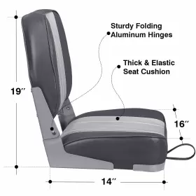 810348027276 LEADER ACCESSORIES Deluxe Folding Boat Seat #3