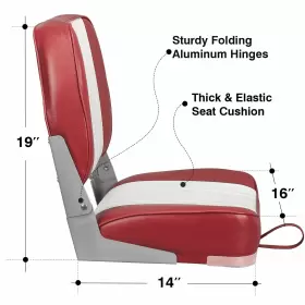 810348027283 LEADER ACCESSORIES Deluxe Folding Boat Seat #3