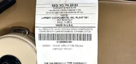 MRN-21198 LIPPERT COMPONENTS Reclining Helm Seat Pecan Marine #3