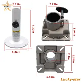 LUC8824005 LUCKY-STAR-CLUB Boat Seat Mount Pedestal