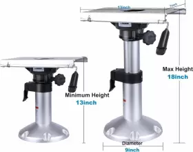 11063-2 MANUMARINE Locking Boat Seat Pedestal Slide Swivel #2