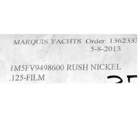 8066692 MARQUIS YACHTS Boat Foam Metallic Yd #3