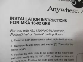 MKA-16-02 MINN-KOTA Release Bracket Slide Plate #2