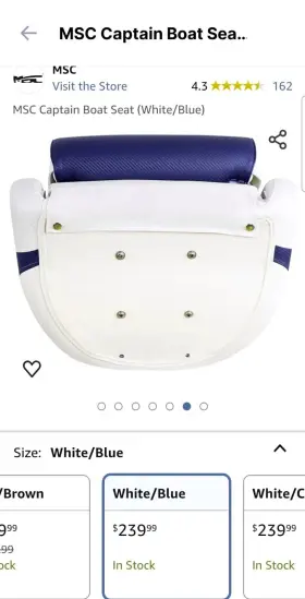 BS002TB MSC Captain Boat Seat #3