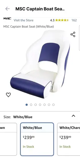 BS002TB MSC Captain Boat Seat