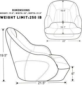 22578A2 NESHULT Captain Boat Seat #3