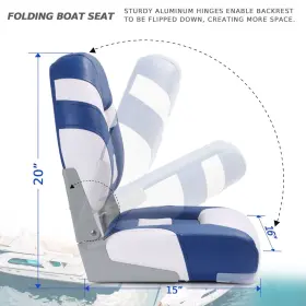 22202H1-2 NORTHCAPTAIN Deluxe Pacific Folding Boat Seat #3