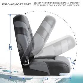 22202H6-2 NORTHCAPTAIN Deluxe Folding Boat Seat #3