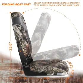 22211C22-2 NORTHCAPTAIN Deluxe Camo High Folding Boat Seat #3