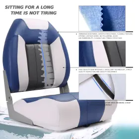 22514C1-2 NORTHCAPTAIN Deluxe High Folding Boat Seat #2