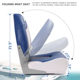22514C1-2 NORTHCAPTAIN Deluxe High Folding Boat Seat #3