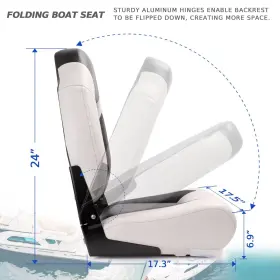 22611A6-2 NORTHCAPTAIN Light High Folding Boat Seat #3