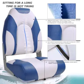22711A1-2 NORTHCAPTAIN Pacific High Folding Boat Seat #2