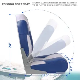 22711A1-2 NORTHCAPTAIN Pacific High Folding Boat Seat #3