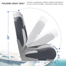 22711A2-2 NORTHCAPTAIN High Folding Boat Seat #3