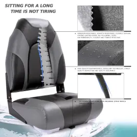 22711A6-2 NORTHCAPTAIN High Folding Boat Seat #2