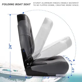 22711A6-2 NORTHCAPTAIN High Folding Boat Seat #3