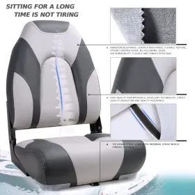 22711A7-2 NORTHCAPTAIN Light High Folding Boat Seat #2