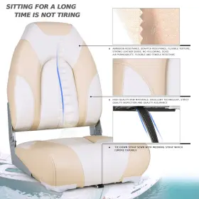 22711A8-2 NORTHCAPTAIN High Folding Boat Seat #2