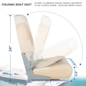 22711A8-2 NORTHCAPTAIN High Folding Boat Seat #3