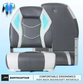 22814A4-2 NORTHCAPTAIN Light High Folding Boat Seat #2