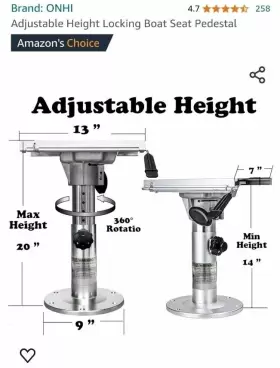 B09MRW8RG1 ONHI Locking Boat Seat Pedestal #2