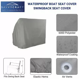 EGR-MSC8 SAVVYCRAFT Waterproof Boat Swing Seat Cover Leaning #2