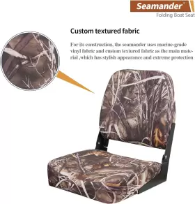 696596356029 SEAMANDER Boat Seat Folding Fishing Camo #3