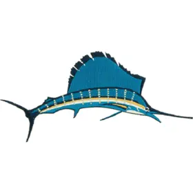 1080021-EMB SPRINGFIELD MARINE Prod Deck Chair Sail Fish Embr #2