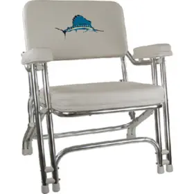 1080021-EMB SPRINGFIELD MARINE Prod Deck Chair Sail Fish Embr