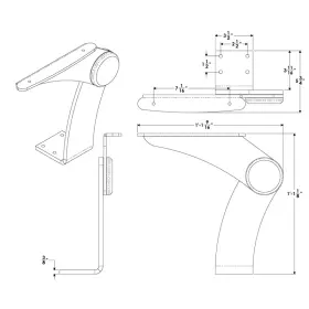 K10-0006A-BKA TACO Armrest Port Pivot Marine #2