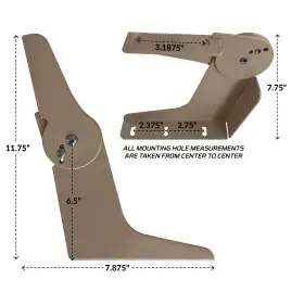 MP8037-4C TRACKER Pinch Folding Boat Seat Hinges Putty #2