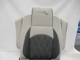7213 VEADA Bennington Pontoon Reclining Helm Seat Taupe Boat #2