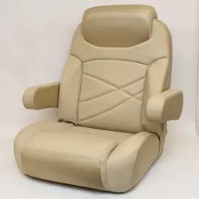 8904736 VEADA Boat Reclining Captains Helm Seat Cream Tears