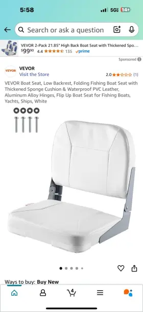 AD75160 VEVOR Boat Seats