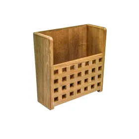 62502 WHITECAP Teak Grate Front Magazine Rack