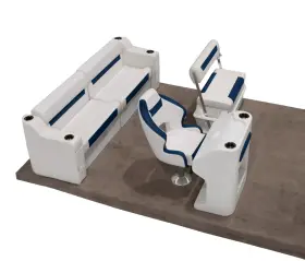 WIS-DLXRBCSB-1905K WISE Rear Bench Console Swingback Pontoon