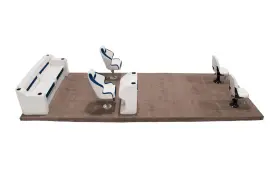 WIS-DLXRBF-1905K WISE Rear Bench Fishing Pontoon Furniture