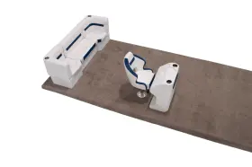 WIS-DLXRCC-1904K WISE Rear Couch Console Pontoon Furniture