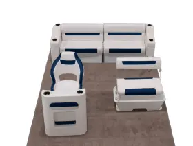 WIS-DLXRCSB-1905K WISE Rear Couch Console Swingback Pontoon